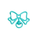 Blue butterfly shaped metal keychain clasp with heart cutout for DIY crafting - Emerald Green