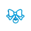 Blue butterfly shaped lobster clasp with heart detail for DIY keychains and jewelry - Dark Blue
