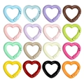 Bunte herzförmige Federring-Verbinder in Macaron-Farben für DIY-Schlüsselanhänger - Herz Zufällige Farbe