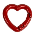 Roter herzförmiger Karabinerverschluss aus Legierung für DIY-Schlüsselanhänger - Herz-LOVE Rot