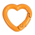 Glänzender hellorangener Karabiner in Herzform aus Legierung für DIY Schlüsselanhänger - Herz-Orange
