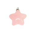 Pendentif en acrylique rose translucide en forme d'étoile avec boucle en métal pour DIY - Grande Étoile - Rose
