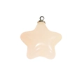 Pendentif étoile en acrylique pêche douce avec anneau en métal argenté pour sac - Big Star - Pamplemousse