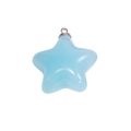 Pendentif étoile bleue translucide en acrylique avec boucle en métal pour bijoux DIY - Grande Étoile - Bleu