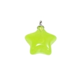 Pendentif étoile vert fluo en acrylique translucide pour porte-clés et bijoux DIY - Petite Étoile - Vert