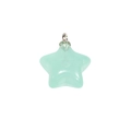 Pendentif étoile vert clair translucide avec anneau argenté pour accessoires DIY - Petite Étoile - Vert Émeraude
