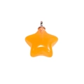 Pendentif étoile en acrylique orange vif avec fermoir métallique pour bijoux DIY - Petite Étoile - Orange
