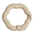 Blumenförmiger Federring-Karabinerhaken in Beige für DIY-Schlüsselanhänger - Blume - Milchtee