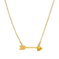 18K gold titanium steel arrow necklace with a yellow heart-shaped birthstone pendant - November