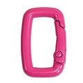 Rechteckiger Karabiner in Rosérot aus Legierung für Schlüsselanhänger und Taschen - Rosenrotes Rechteck