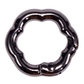 Blumenförmiger Federring-Karabinerverschluss in Gunmetal-Schwarz für DIY Schlüsselanhänger - Blume - Gun Black