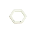Moschettone esagonale bianco minimalista con finitura laccata liscia per portachiavi - Esagono-Bianco Sporco