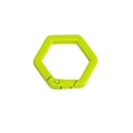 Mosquetón hexagonal verde lima con cierre de resorte para accesorios de llavero - Hexágono-Verde Fruta