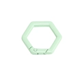Mosquetón hexagonal verde menta con acabado mate para llaveros y herrajes de bolsos - Hexágono-Verde Leche