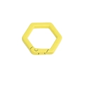 Hebilla de resorte hexagonal de metal amarillo brillante con acabado de pintura - Hexágono-Amarillo