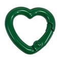 Dunkelgrüner herzförmiger Federring-Verschluss aus Legierung für DIY-Schlüsselanhänger - Herz - Dunkelgrün
