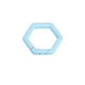 Mosquetón hexagonal azul claro de metal para llaves y accesorios de mochilas - Hexágono-Azul Claro