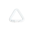 Mosquetón triangular lacado blanco con mecanismo de resorte para llaveros - Triángulo-Blanco