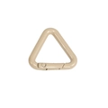 Mosquetón triangular de metal beige para bolsos y llaveros con cierre de resorte mate - Triángulo-Color Té con Leche