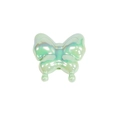 Iridescent light green butterfly acrylic bead with hole for DIY jewelry making - Agile Straight Hole Butterfly / Solid Pale Green
