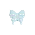 Light blue iridescent butterfly acrylic bead with teardrop design for DIY jewelry - Agile Straight Hole Butterfly / Solid Light Blue