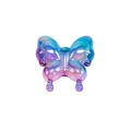 Blue and purple gradient butterfly acrylic bead with iridescent finish for DIY crafts - Agile Straight Hole Butterfly / Gradient Blue Red