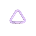 Mosquetón triangular de metal lacado en violeta claro para llaveros y accesorios de bolsos - Triángulo-Púrpura