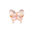 Iridescent pink butterfly acrylic bead with translucent finish for DIY jewelry crafts - Agile Straight Hole Butterfly / Transparent Orange