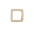 Hebilla de resorte cuadrada en metal pintado beige para bolsos y llaveros acabado mate - Cuadrado-Color Té con Leche