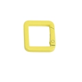 Mosquetón cuadrado amarillo de metal pintado para bolsos y llaveros modernos - Cuadrado - Amarillo