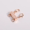 Roségoldener Magnet-Halsketten-Abstandshalter mit Doppelkarabiner für Schmuck - Roségoldener 2-reihiger Verschluss