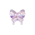 Dreamy light purple iridescent butterfly acrylic bead for DIY craft and jewelry - Agile Straight Hole Butterfly / Transparent Purple