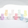 Acryl konijn bedeltjes in 8 kleuren met ijs-barst textuur voor DIY sieraden maken - Konijn - Willekeurige Crackle Kleur