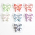 Colorful acrylic butterfly beads with pearlescent finish for DIY jewelry crafting - Agile Straight Hole Butterfly / Pearlescent Random Mixed Colors