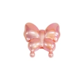 Translucent peach pink butterfly acrylic bead with pearlescent finish for DIY jewelry - Agile Straight Hole Butterfly / Pearlescent Light Pink