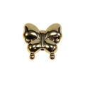 Polished gold liquid butterfly bead with mirror finish for DIY jewelry and phone chains - Agile Straight Hole Butterfly / Metallic Light Yellow