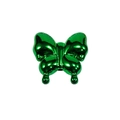 Vibrant emerald green acrylic butterfly bead with a glossy metallic finish for DIY crafts - Agile Straight Hole Butterfly / Metallic Emerald