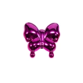 Transparent magenta acrylic butterfly bead with a metallic gradient finish for DIY crafts - Agile Straight Hole Butterfly / Metallic Rose Red