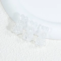 Clear acrylic bunny beads with ice-crack texture for DIY jewelry making and crafts - Rabbit - Crackle White