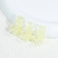 Pale yellow translucent acrylic rabbit beads for DIY bracelet and hair accessory jewelry - Rabbit - Crackle Yellow