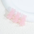 Pink translucent acrylic rabbit beads for DIY jewelry and handmade bracelets - Rabbit - Jelly Light Pink