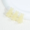 Three-piece set of cream yellow acrylic rabbit beads for DIY jewelry and hair accessories - Rabbit - Jelly Yellow