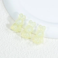 Translucent pale yellow rabbit acrylic beads with pearlescent finish for DIY jewelry - Rabbit - Shimmer Yellow
