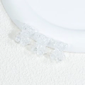 Transparent acrylic bear beads with crushed ice texture for DIY jewelry making - Bear - Crackle White