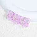 Translucent purple acrylic bear charms with crackle texture and glitter for DIY jewelry - Bear - Crackle Purple
