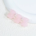 Three translucent pink acrylic bear beads for DIY jewelry and handmade bracelets - Bear - Jelly Light Pink