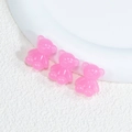 Pink translucent acrylic bear charms for DIY jewelry making and bracelet accessories - Bear - Jelly Rose Red