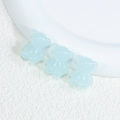 Three translucent sky blue acrylic bear beads for DIY jewelry and crafts making - Bear - Jelly Blue