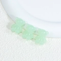 Three light green acrylic bear beads for DIY jewelry making displayed on a white stand - Bear - Jelly Green
