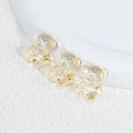 Three pieces of transparent light yellow acrylic bear beads for DIY jewelry making - Bear - Clear Orange